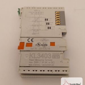 BECKHOFF KL3403 Bus Terminal, 3-channel analog input, power measurement, 500 V AC, 1 A, 16 bit